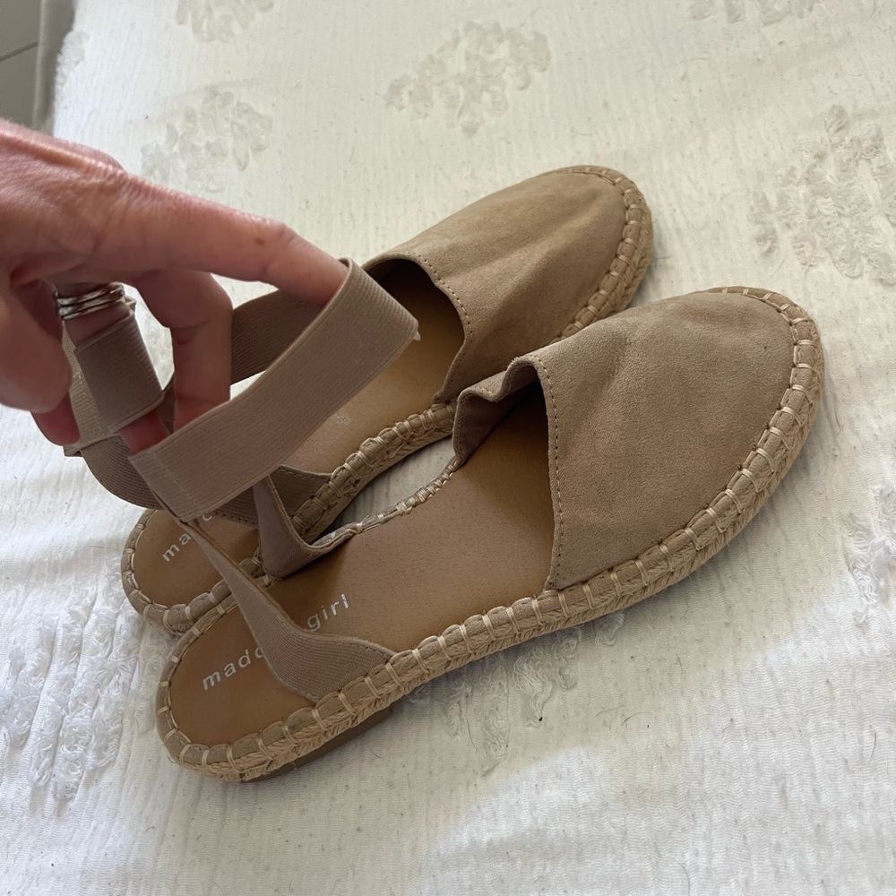 Madden Girl Tan Espadrille Mary Jane Flats